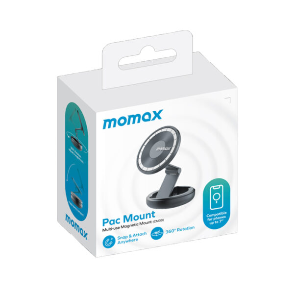 momax CM30E Pac Mount 360° Multi Use Magnetic Mount Silver 3