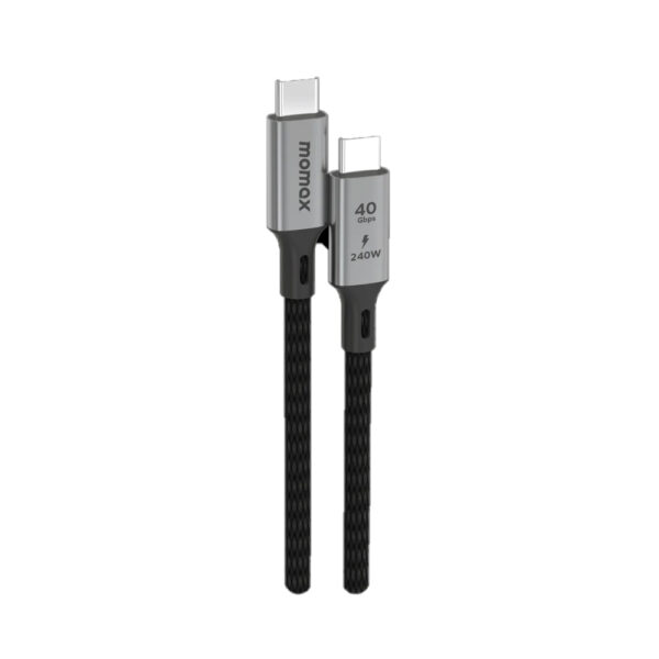 momax DC39D Elite 240W 40Gbps 8K USB C to USB C 1m Charging Cable Black