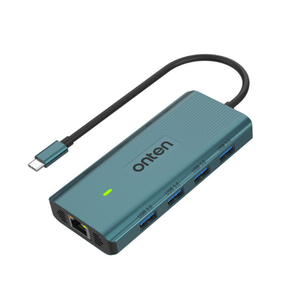 Onten OTN UC962 10 in 1 USB C 1xUSB C 4xUSB A3.0 1xHDTV 4K 30Hz 1xRJ45 Gigabit 1xSD3.0cTF3.0 1x 3.5mm Jack