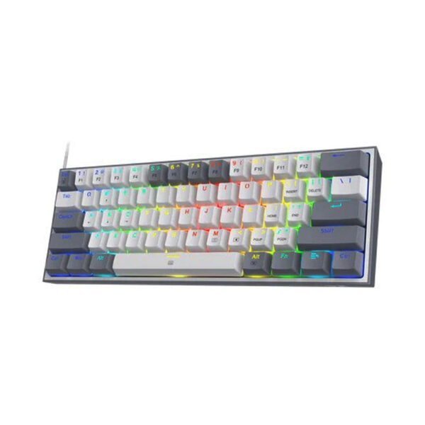 REDRAGON FIZZ RGB Red SW Wired Mechanical Gaming Keyboard K617 RGB White Gray