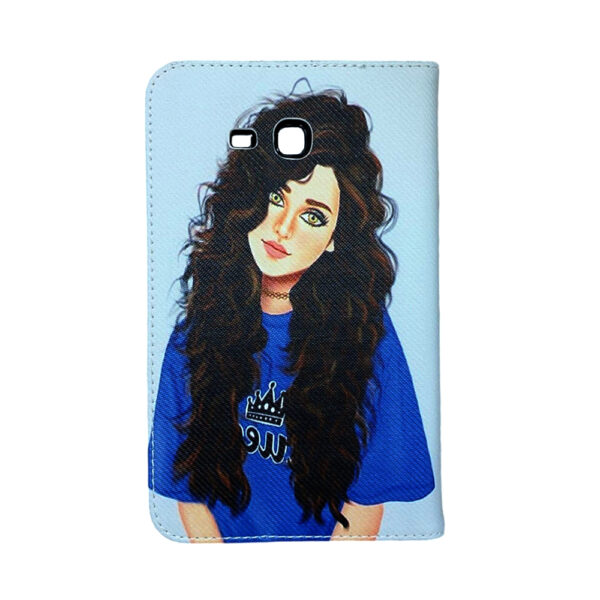 SAMSUNG TAB3Lite 111 7inch Di Lian Flip Case Girl With Blue T Shirt