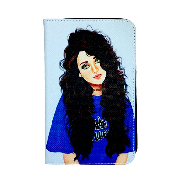 SAMSUNG TAB3Lite T111 7inch Di Lian Flip Case Girl With Blue T Shirt