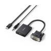 UGREEN 50945 CM513 VGA to HDMI Adapter with Audio 1080P 60Hz Black