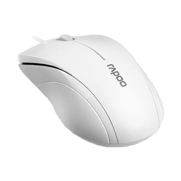 RAPOO N1200 Silent Wired Optical Mouse White3