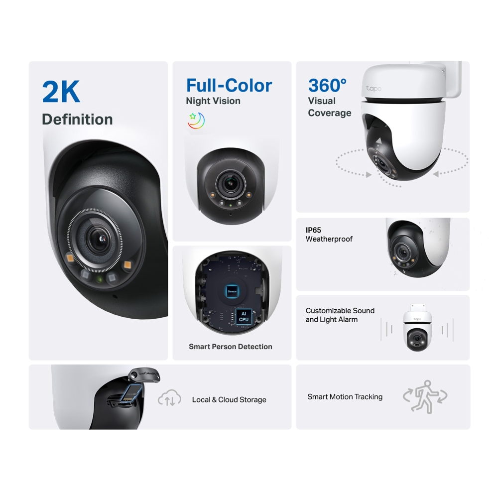 TP Link Tapo TC41 2K Outdoor Security Wi Fi Camera 1