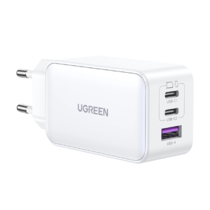 UGREEN 15334 CD244 Nexode 3-Port (2xUSB-C + 1xUSB-A) 65W GaN Fast Charger -White