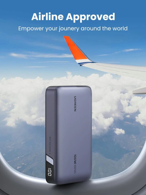 UGREEN 25188 PB720 100W 20000mAh Two-Way Fast Charging Power Bank -Space Grey