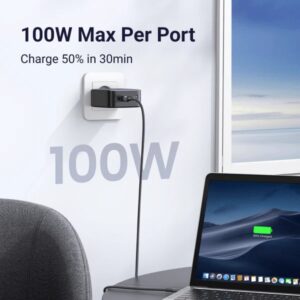 UGREEN 90575 CD226 Nexode 4-Port (3xUSB-C + 1xUSB-A) 100W PD GaN Fast Charger -Black