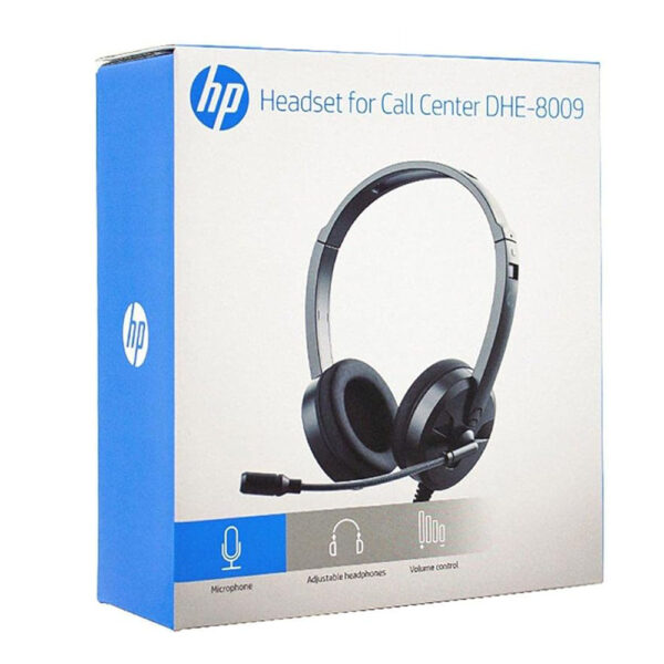 hp DHE-8009 194R33AA 3.5mm Call Center Headset -Black