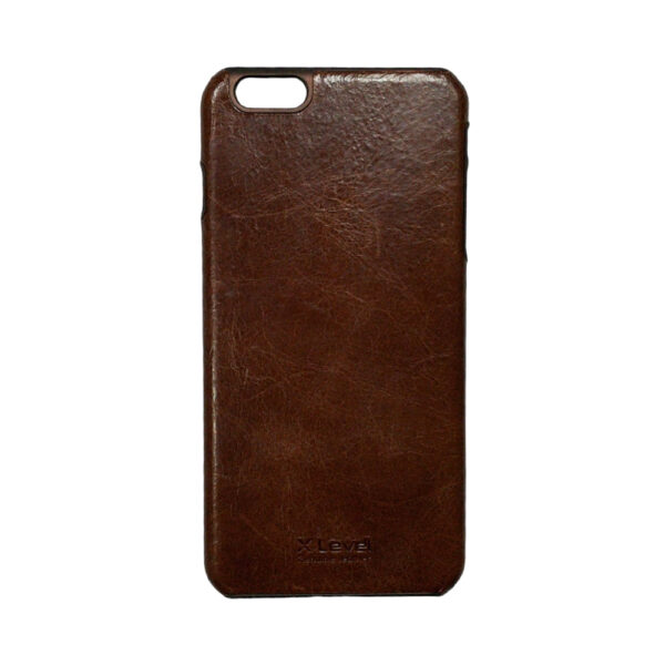 iPhone6Plus X Level Leather Case Brown