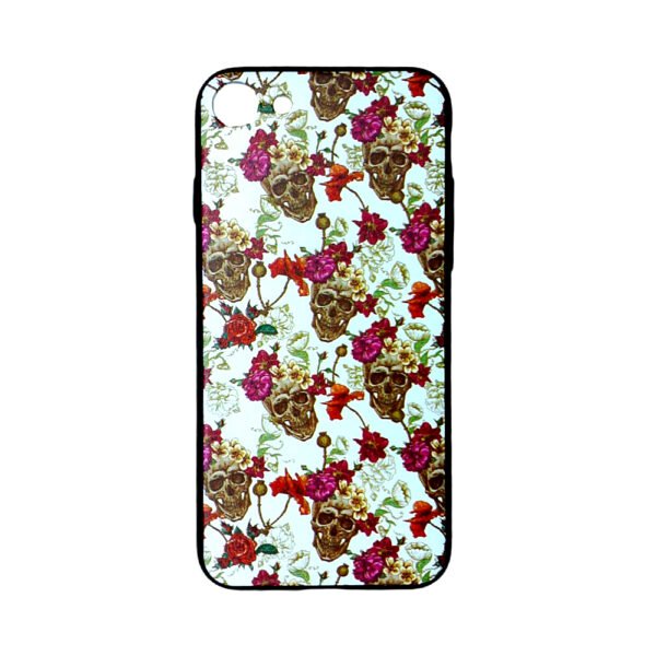 iPhone7-/iPhone8- Mr.me Back Case -Flower Skull 1