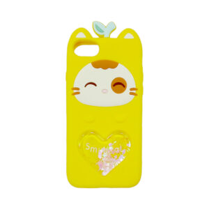 iPhone7 RUBBER Glitter Back Case Yellow