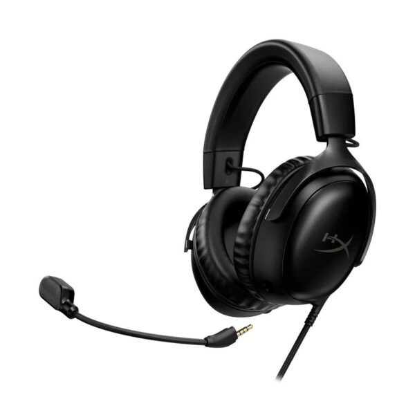 ⁦HYPERX 727A9AA CLOUD III Signature Comfort Wired via (USB-C, USB-A, and 3.5mm) Gaming Headset -Black⁩ - الصورة ⁦4⁩