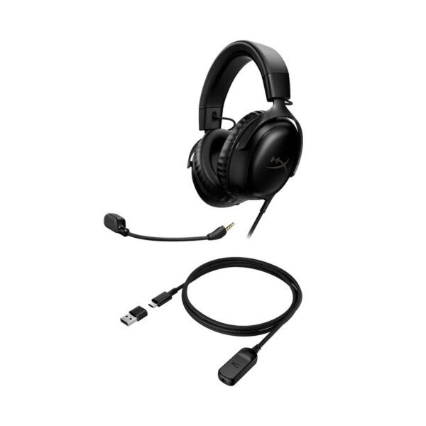 HYPERX 727A9AA CLOUD III Signature Comfort Wired via (USB-C, USB-A, and 3.5mm) Gaming Headset -Black - Image 6