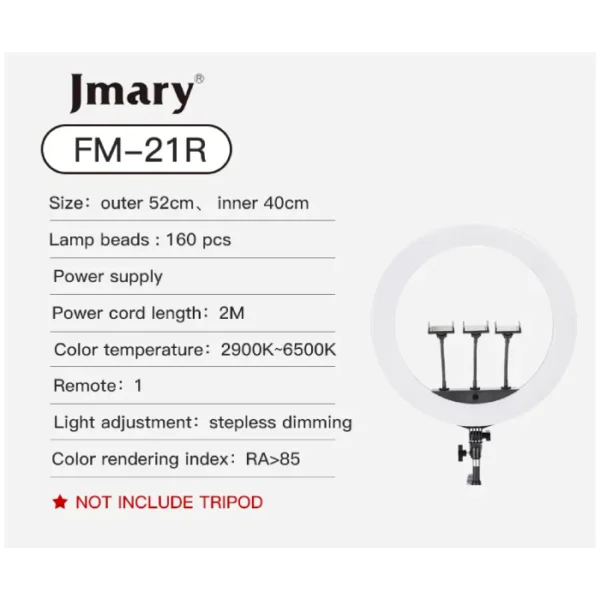 Jmary FM-21R 21-inch Selfie Ring Light - Image 3