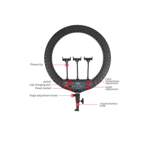 Jmary FM-21R 21-inch Selfie Ring Light - Image 7
