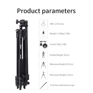 Jmary KP 2207 133cm Professional Tripod 1