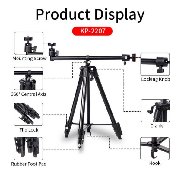 Jmary KP 2207 133cm Professional Tripod 11