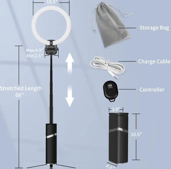 MOXOM MX-LB08 1.93m Retractable Zinc Alloy Holder - Image 2