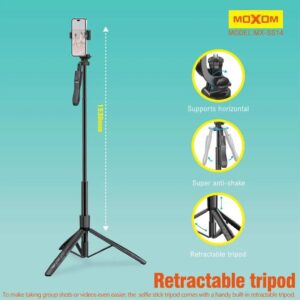 MOXOM MX SS14 153cm Selfie Stick Tripod 4