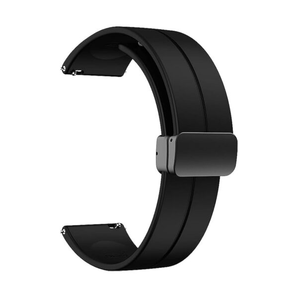 Smart Watch 20mm Normal Magnetic Silicone Strap Black 3