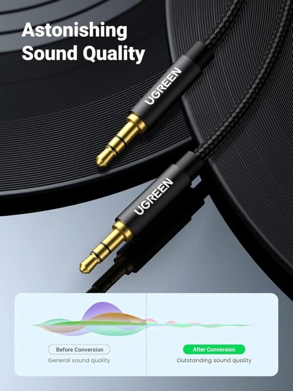 Open Box UGREEN 50363 3.5mm/M to 3.5mm/M AUX Cable 2m -Black - Image 2