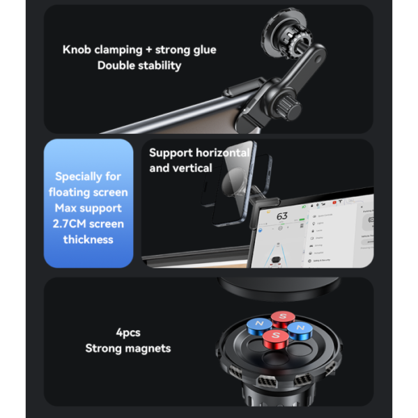 Yesido C212 Car Floating Screen Magnetic Phone Holder 2