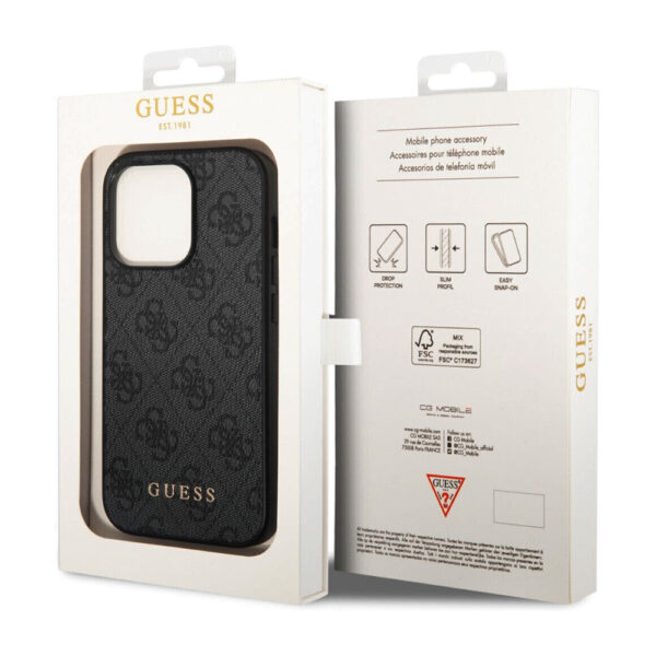 iPhone16ProMax GUESS GUHCP16XPSKHSK Back Case Black 4