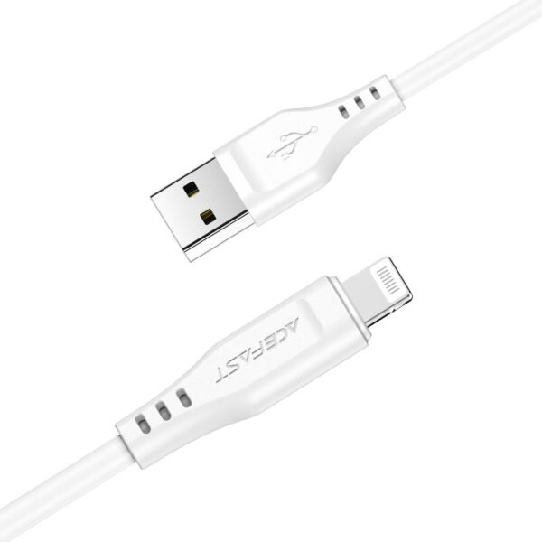 ACEFAST C3 02 Acewire USB A to Lightning TPE Charging Cable 1.2m White 2