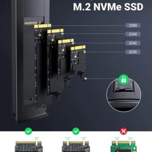 UGREEN 15512 CM578 M.2 NVMe SSD Enclosure 10Gbps Black 3