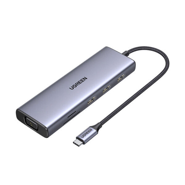 UGREEN 15600 CM498 9 in 1 USB C 4K 30Hz 5Gbps 100W Multifunction Adapter Space Grey 1 copy