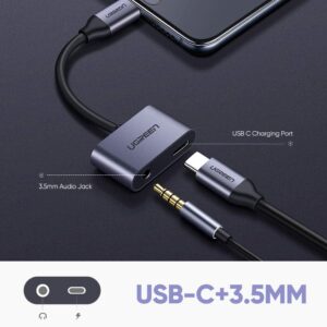 UGREEN 50596 USB C to USB C 3.5mm Audio Adapter Space Grey 4