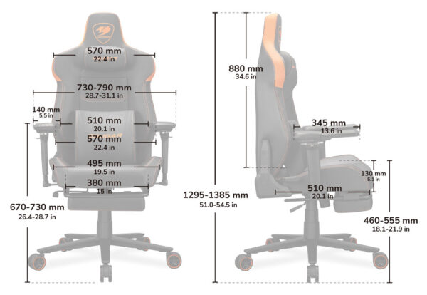 COUGAR ARMOUR EVO M Gaming Chair Black 10