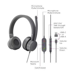 Lenovo GO Wired ANC USB AUSB C Headset GXD1C99243 2