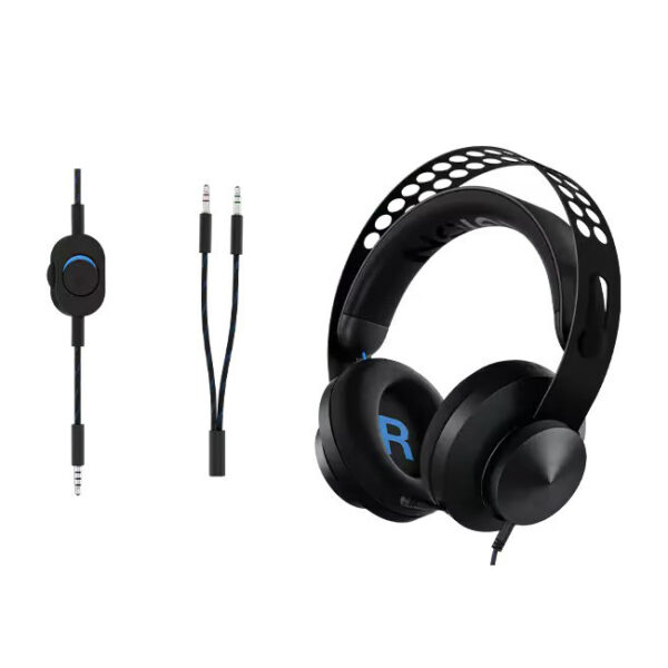 ⁦Lenovo Legion H300 L02 Noise Cancelling Wired Stereo Gaming Headset GXD0T69863 Black⁩ - الصورة ⁦2⁩