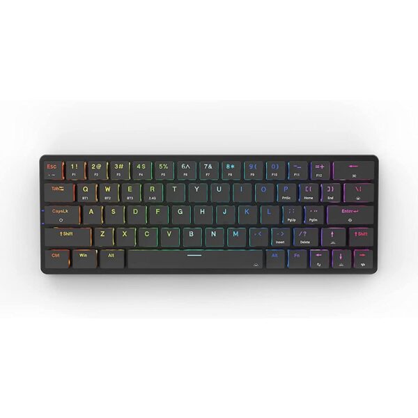 REDRAGON ELISE PRO Low Profile 63 Key 60 Blue SW RGB Wireless Mechanical Gaming Keyboard K624P KBS 1