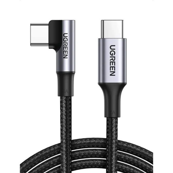 UGREEN 70645 US334 USB C to USB C 90 Degree 100W PD Fast Charging Cable 2m Black 1