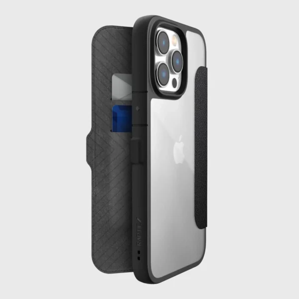 iPhone14ProMax X Doria URBAN FOLIO Case Black 1