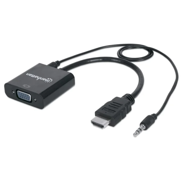 manhattan 151450 CV357 HDMI to VGA Converter -Black