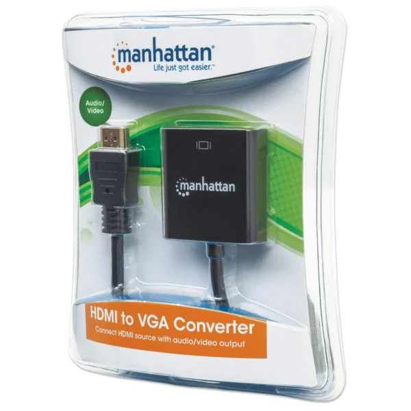 manhattan 151450 CV357 HDMI to VGA Converter -Black - Image 2