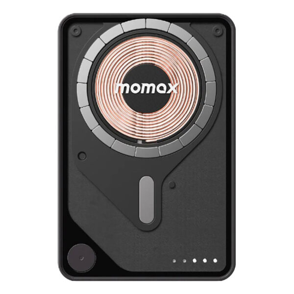 momax IP132HKD 1-Power X Pro+ 10000mAh 15W Magnetic Wireless Battery Pack with Stand and Built-in USB-C Cable -Black - Image 2