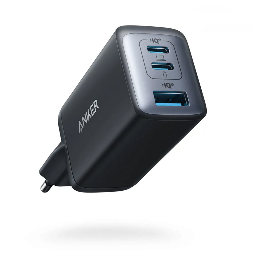 Anker 65W 3-in-1 (2xUSB-C + 1xUSB-A) GaN High-Speed Charger A2667G12 (Black)