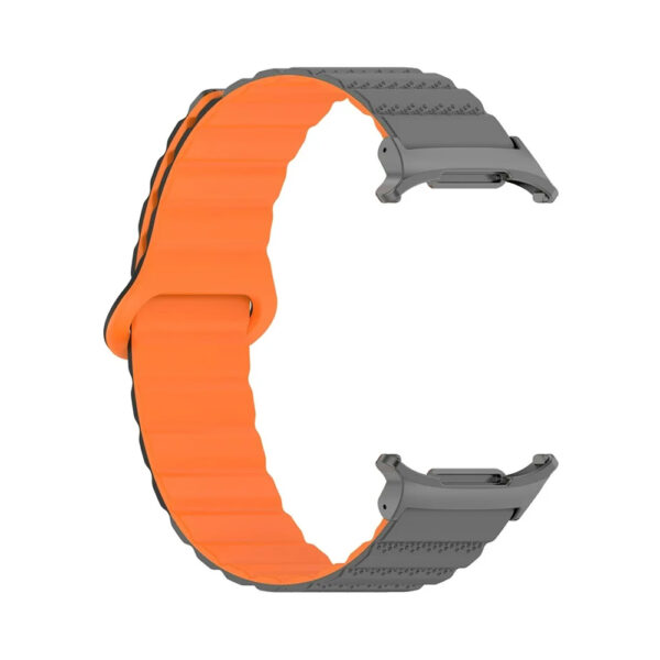 Apple Watch 42/44/45/46/49mm High Quality Silicone Strap -Grey/Orange
