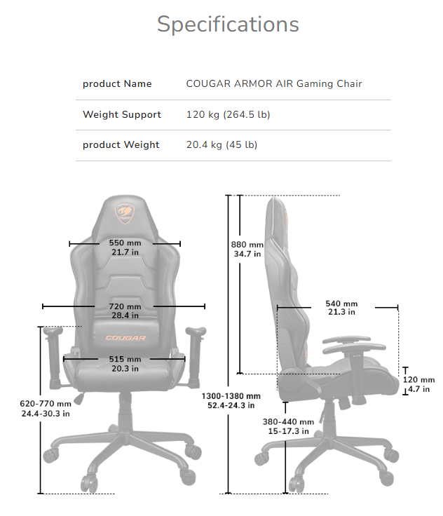 COUGAR Armor AIR Gaming Chair COUGAR 04 30 2025 02 23 PM