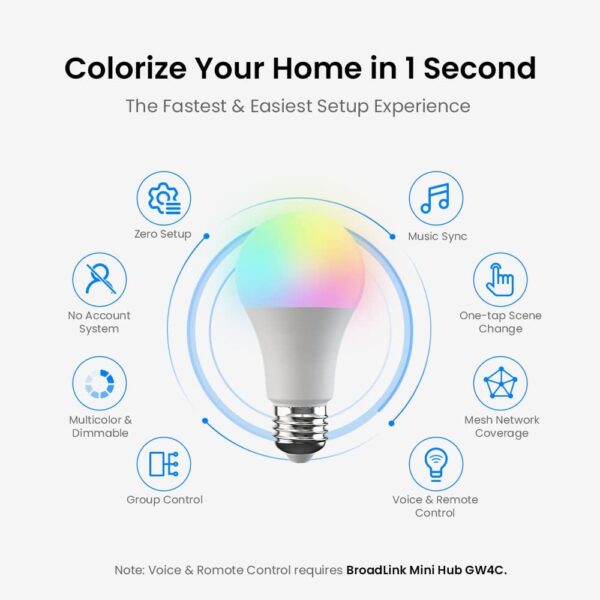 BroadLink FastCon LB4E27 Smart Bulb - Image 2