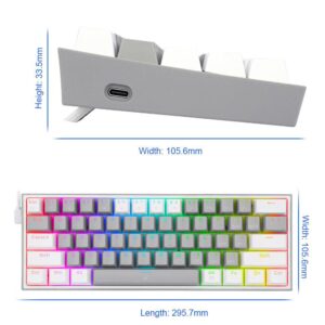 REDRAGON FIZZ RGB Red SW Wired Mechanical Gaming Keyboard K617 RGB GrayWhite 2