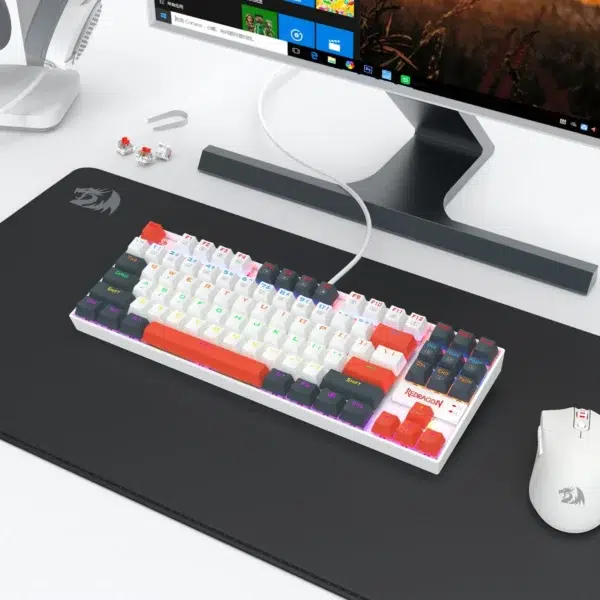 REDRAGON KUMARA RED SW Rainbow Mechanical Gaming Keyboard K552WLR-R - Image 4