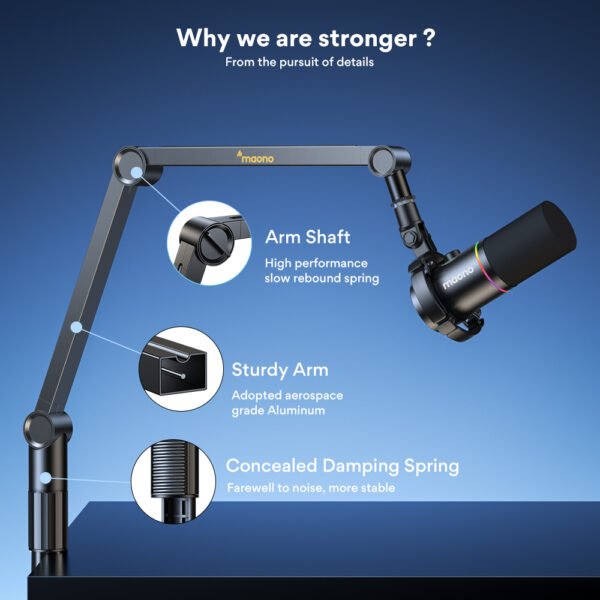 maono Microphone Boom Arm Stand BA91 - Image 5