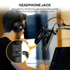 maono Monitorable USB Condenser Microphone Set Boom Arm Bundle AU PM422 2