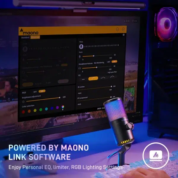 maono Programmable USB Condenser Microphone DM30RGB - Image 3